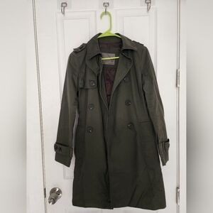 Zara‎ Basic, trench coat, size XS, green